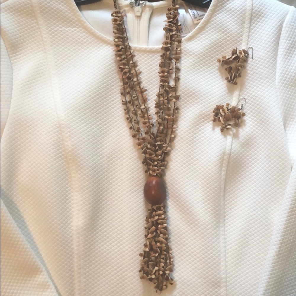 Bohemian style necklace and earrings set